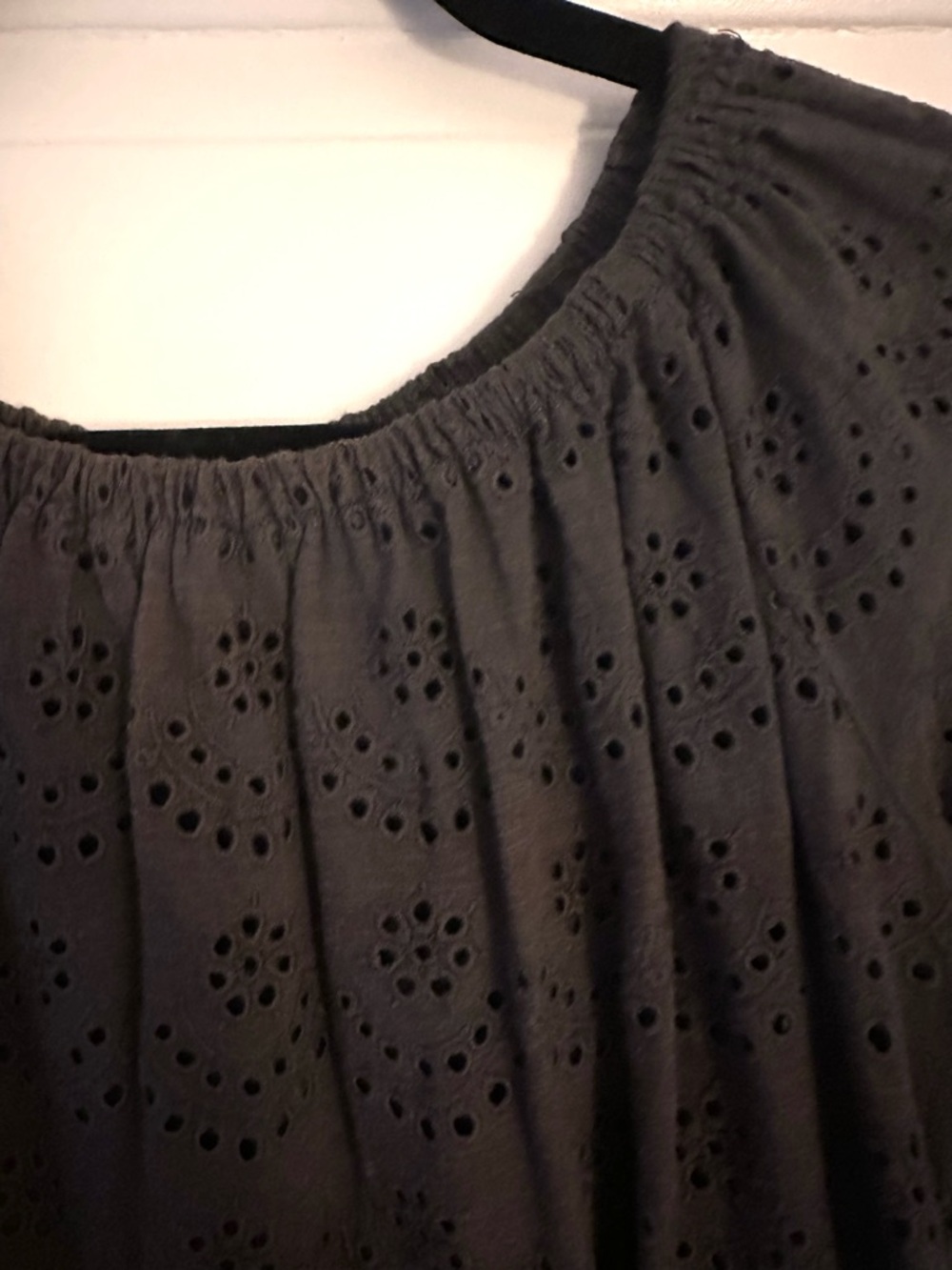 Lucky Brand Eyelet Top in steel blue - Picture 2 of 5